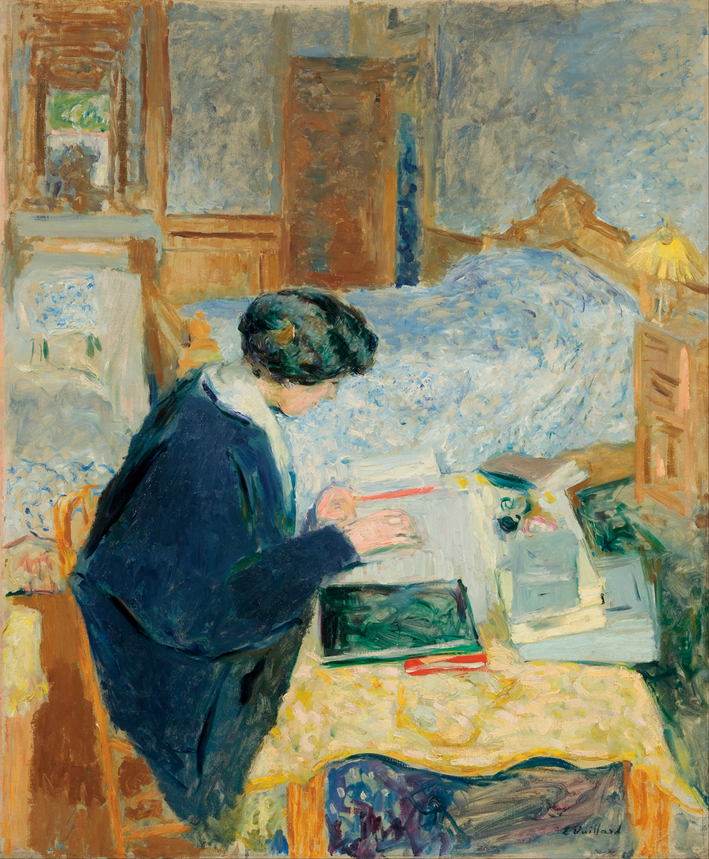  Edouard Vuillard —— Lucy_Hessel_Reading_(Lucy_Hessel_lisant)